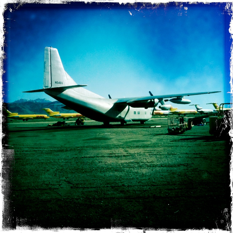 Fairchild C-123 Provider mit Zusatzdüsen für Take off